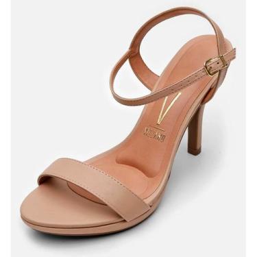 Imagem de Sandália Vizzano Meia Pata Salto Alto Aberta - Bege, 35
