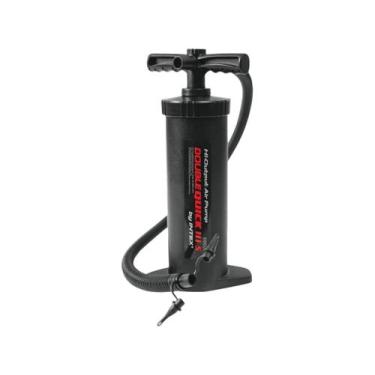 Imagem de Bomba de Ar Manual Double Quick III S C/ 3 Bicos Preto Intex