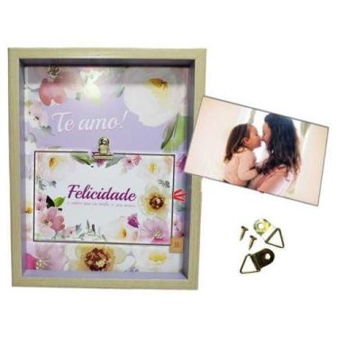 Imagem de Porta Retrato Dia das Mães Quadro Lembrete com Lindas Frases Cor:Felic