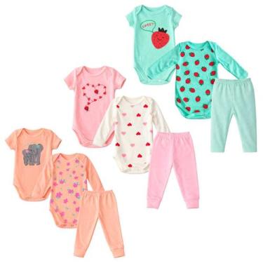 Imagem de Conjunto Bebe Menina 9 Peças Misto Algodão Infantil - Duda Lele, gg