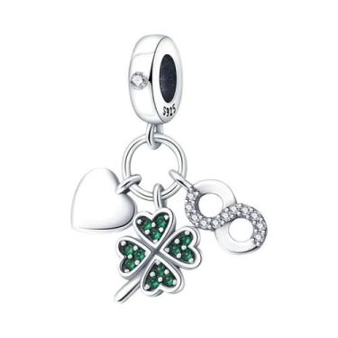 Imagem de Pingentes De Trevo De Quatro Folhas Verde, Abacate E Cacto Em Prata 92