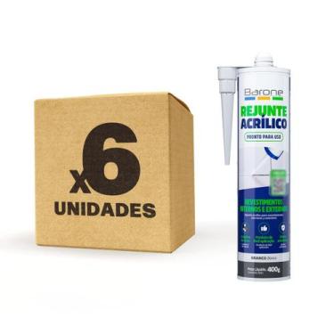 Imagem de Kit 6 Pu 40 400g Rejunte Acrílico Barone Diversas Cores