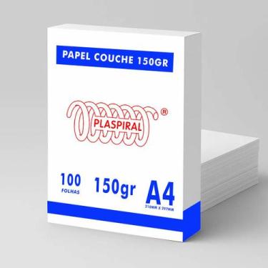 Imagem de Papel Couchê 150g A4 Brilho C/100 Folhas - Importado