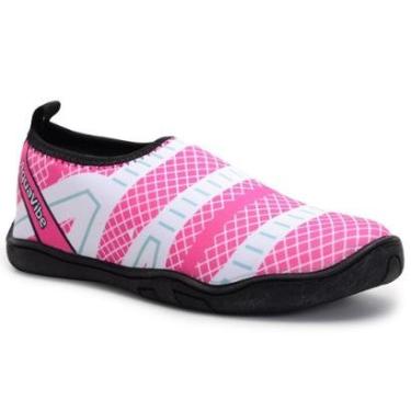 Imagem de Sapatilha Feminina Aquatica de Neoprene Rosa Esportiva Hibrida Nautica Antiderrapante E...