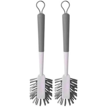 Imagem de Kit 2 Escovas de Limpeza para Cantos Angular Multiuso Ou Flow Bege Esc
