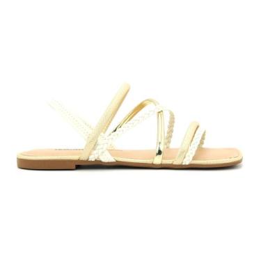 Imagem de Sandalia Feminina Dakota Original Rasteirinha Elastico 352, 35, Creme