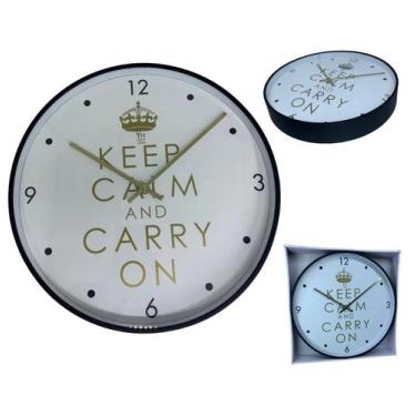 Imagem de Relógio de Parede Redondo Grande 33cm Clean Moderno KEEPCALM - YN CLOC