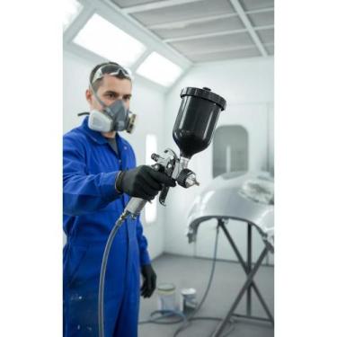 Imagem de 2x Pistola Pintura HVLP 1.4mm 600ml: Acabamento Profissional - Congrat