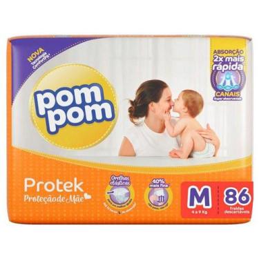Imagem de Kit Com 2 Fralda Pompom Protek Proteção De Mãe Hiper M