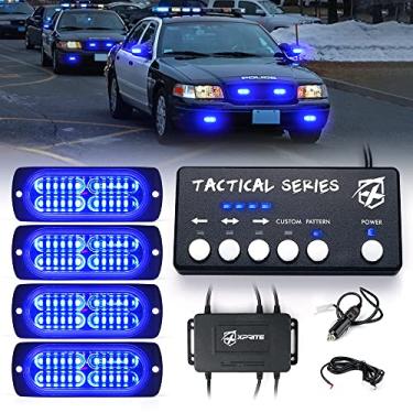 Imagem de [Atualizado] Kit de luzes de polícia estroboscópicas com 24 LEDs Xprite, conjunto de luzes para policiais de segurança e aviso de emergência para veículos voluntários, caminhões, quadriciclos, quadriciclos, quadriciclos, quadriciclos, quadriciclos, quadriciclos, quadriciclos, quadriciclos