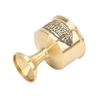 Imagem de Cálice de vinho, copo de cálice de latão puro, vintage, feito à mão, com estampa de flor, durável, resistente para casa, festa, casamento