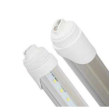 Imagem de K&R Tubo de luz de LED T12, 2,4 m, 40 W (equivalente a 110 W), 5500 K (branco frio), potência de extremidade dupla, R17d, capa fosca, pacote qualificado para DLC - 15 peças