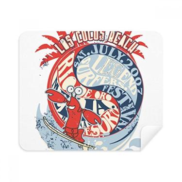 Imagem de Pano de limpeza World Beach Lagosta Marine Organismo Limpador de tela 2 peças Tecido de camurça