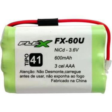 Imagem de Bateria Para Telefone Sem Fio 3,6V 600Mah Aaa Flex Fx-60U