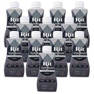 Imagem de Tinta líquida sintética Rit DyeMore | Pacote com 12 | Funciona com poliéster, acrílico, plástico, nylon e outros tecidos| Crie cores e designs personalizados