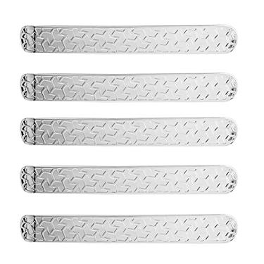 Imagem de Acabamento da maçaneta da porta do carro, guarnição exterior do carro 5 peças ABS exterior 4 portas capa de acabamento da maçaneta serve para JK 2007 (2017) prata