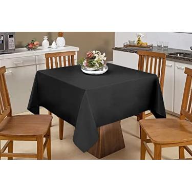 Imagem de Toalha De Mesa Quadrada 1,50x1,50 Vison Preto 4 lugares