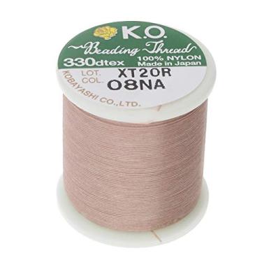 Imagem de KO Nylon Beading Thread, Natural Color, Japanese Pre-Waxed 100% Nylon, 330TEX, Tangle Resistant Knotting Cords, 50m /55 yds Spool, Use for Seed Bead Projects, Loom Work & Bead Weaving