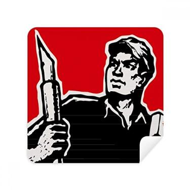 Imagem de Caneta Book Chapéu Óculos Patrióticos Vermelhos Pano Limpador de Tela Tecido Camurça Pacote com 2