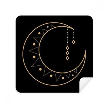 Imagem de Limpador de tela Moon Star Symbol Totem em forma de óculos, tecido de camurça, pacote com 2