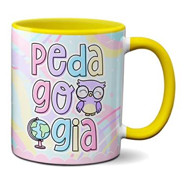 Imagem de Caneca Pedagogia Profissional Pedagoga Escola Presente Fofo (Amarela)