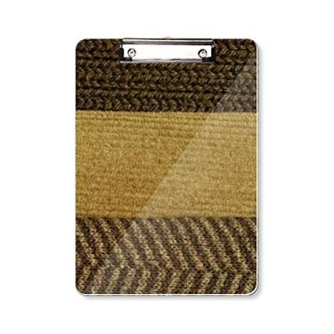 Imagem de Tecido linho, barra tripla, marrom, abstrato, pasta, bloco de escrita, placa de apoio A4