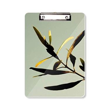 Imagem de Folha Plant Nature Picture Simpol Prancheta Pasta Bloco de Escrita Placa de Apoio A4