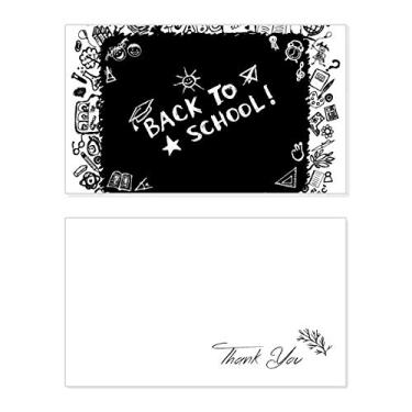 Imagem de Quadro negro Graffiti Estilo Escolar Contorno Cartão de Agradecimento Aniversário Papel Saudações Casamento Apreciação