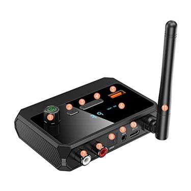 Imagem de Adaptador de receptor de transmissor de áudio Adaptador de áudio sem fio Suporte Music,5 mm AUX RCA SPDIF Jack para amplificadores de