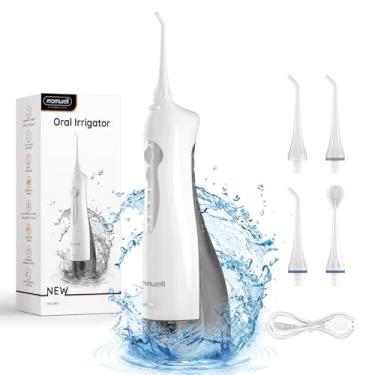 Imagem de Fio dental de água, limpador de dentes sem fio 330ML 3 modos Irrigador dental portátil USB recarregável Fio dental elétrico dental para cintas dentais, pontes cuidados para casa viagem