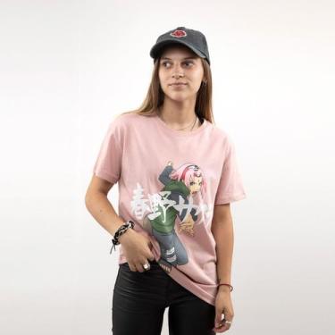 Imagem de Camiseta The Brands Club Sakura Pink Naruto Para Mulher - Lightbek Off