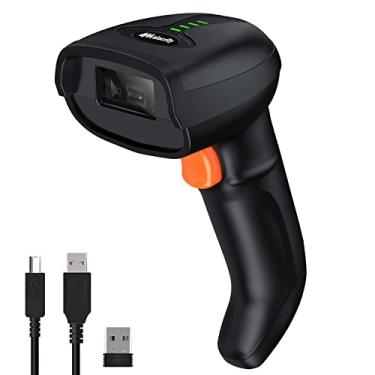 Imagem de Alacrity Scanner de código de barras sem fio Bluetooth, distância de transmissão, USB sem fio, 1D CCD, leitor automático de código de barras, leitor de código de barras com receptor USB para loja,