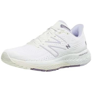 Imagem de New Balance Fresh Foam X 880 V13 Tênis de corrida feminino, Sal marinho/violeta cinza, 12 Wide