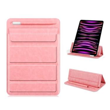 Imagem de Capa para tablet de 8 a 11 polegadas com suporte para caneta, capa universal fina de poliuretano leve com suporte dobrável para iPad 10ª geração 2022, iPad Pro 11, iPad mini6, Galaxy Tab S9/A9 Plus/A8