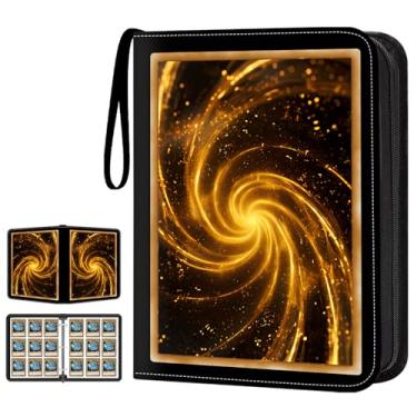 Imagem de LOMONEH Fichário para cartões Yugioh - 9 bolsos, álbum de cartas colecionáveis serve para 900 cartas com 50 capas removíveis, organizador de cartões colecionáveis com para Yu-Gi-Oh, Sports, TCG,