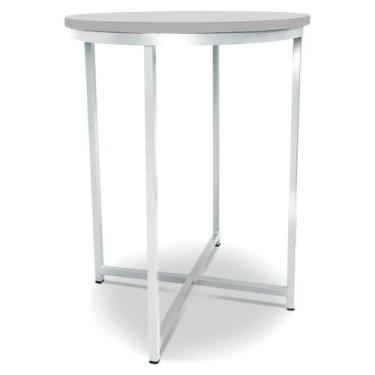 Imagem de Mesa De Canto Alta Gana - Branca/Branca - Genus Móveis, Branco/Branco