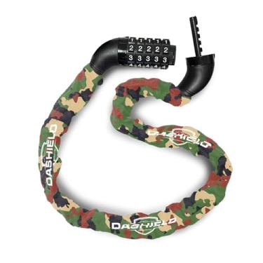 Imagem de DaShield Cadeado de corrente de bicicleta, combinação reinicializável de 5 dígitos, corrente de bloqueio anti-roubo resistente de 98 cm para bicicleta, motocicleta, scooter, portão, cerca (camuflagem,