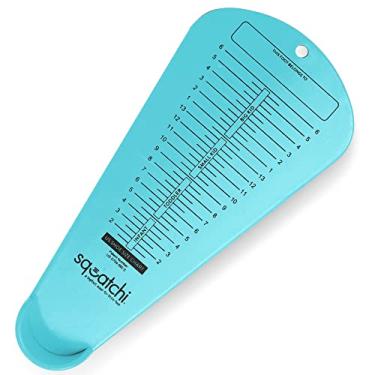 Imagem de Squatchi Tamanho de sapatos para bebês, crianças pequenas e crianças - Dispositivo de medição de pé doméstico, compre sapatos online com uma tabela de medidas precisa, Aqua, From 2T - 6Y