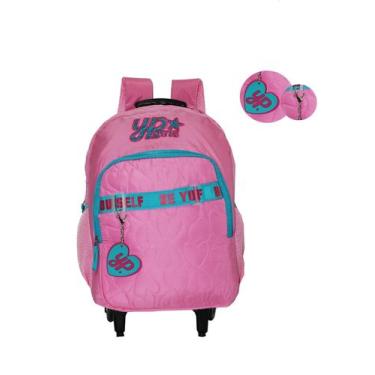Imagem de Mochila Escolar Feminina Notebook Rodinhas Juvenil Adulto H9 - yepp