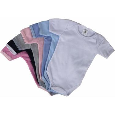 Imagem de Body Bebê Para Enxoval Ribana Liso Longo Canelado - Batutinhas Baby, A