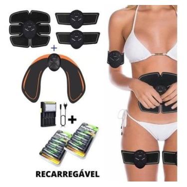 Imagem de Kit Estimulador Tonificador Muscular Elétrico Recarregável Empina Bumb