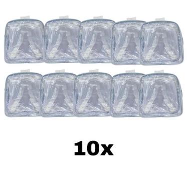 Imagem de KIT COM 10 MINI mochila BRANCA infantil transparente escola - Gii Mato