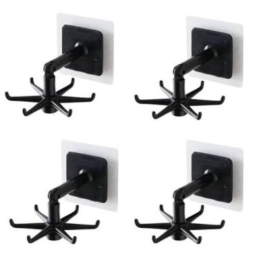 Imagem de kit 4 gancho suporte multi utilidades para casa cozinha utensilios rot
