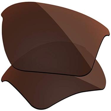 Imagem de Firtox Lentes polarizadas de substituição compatíveis com óculos de sol Oakley Flak Jacket XLJ - Vermont Brown