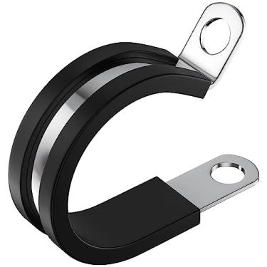 Imagem de 50 peças de braçadeiras de cabo de 3,8 cm, braçadeiras de cabo de aço inoxidável 304, braçadeira isolada, braçadeira de mangueira, braçadeira de tubo, braçadeira durável e braçadeira de arame da RTHIEAI