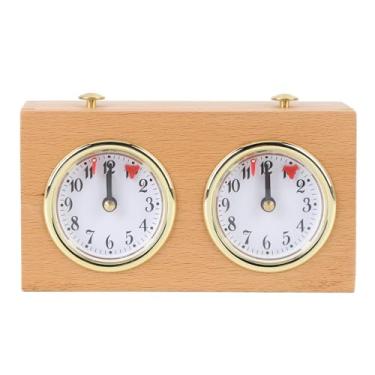 Imagem de Timer Analógico do Relógio de Xadrez, Retro Concorrência de Madeira Timing Tool de Alta Precisão Ferramenta Mecânica, para Xadrez, Xadrez Chinês, Weiqi Com Material de Madeira de