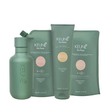 Imagem de Kit Keune So Pure Polish Home Care Refil e Dispenser Frasco (4 produto
