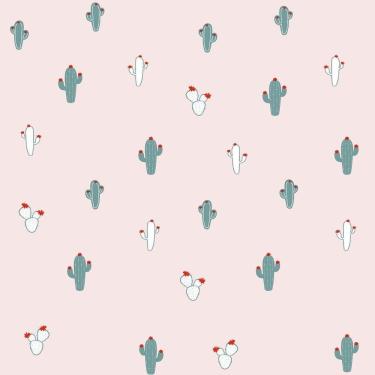 Imagem de Papel De Parede Fofura Baby Cactos Fundo Rosa Ff4012