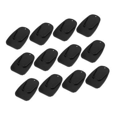 Imagem de REPAIROCK 12 peças de almofada de suporte de motocicleta almofada de placa de suporte de estacionamento almofada de extensão de suporte lateral preto peças de reposição automotiva