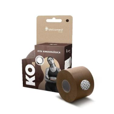 Imagem de Bandagem Elástica Adesiva Kinesiológica KO - Dellamed, Marrom